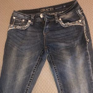 Boot cut bling jeans